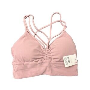 Lululemon Nulu Strappy V-Neck Yoga Bra Rose Blush Pink size 8 New w/tag